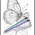 Butterflies and Flowers 2 Adult coloring book relaxation